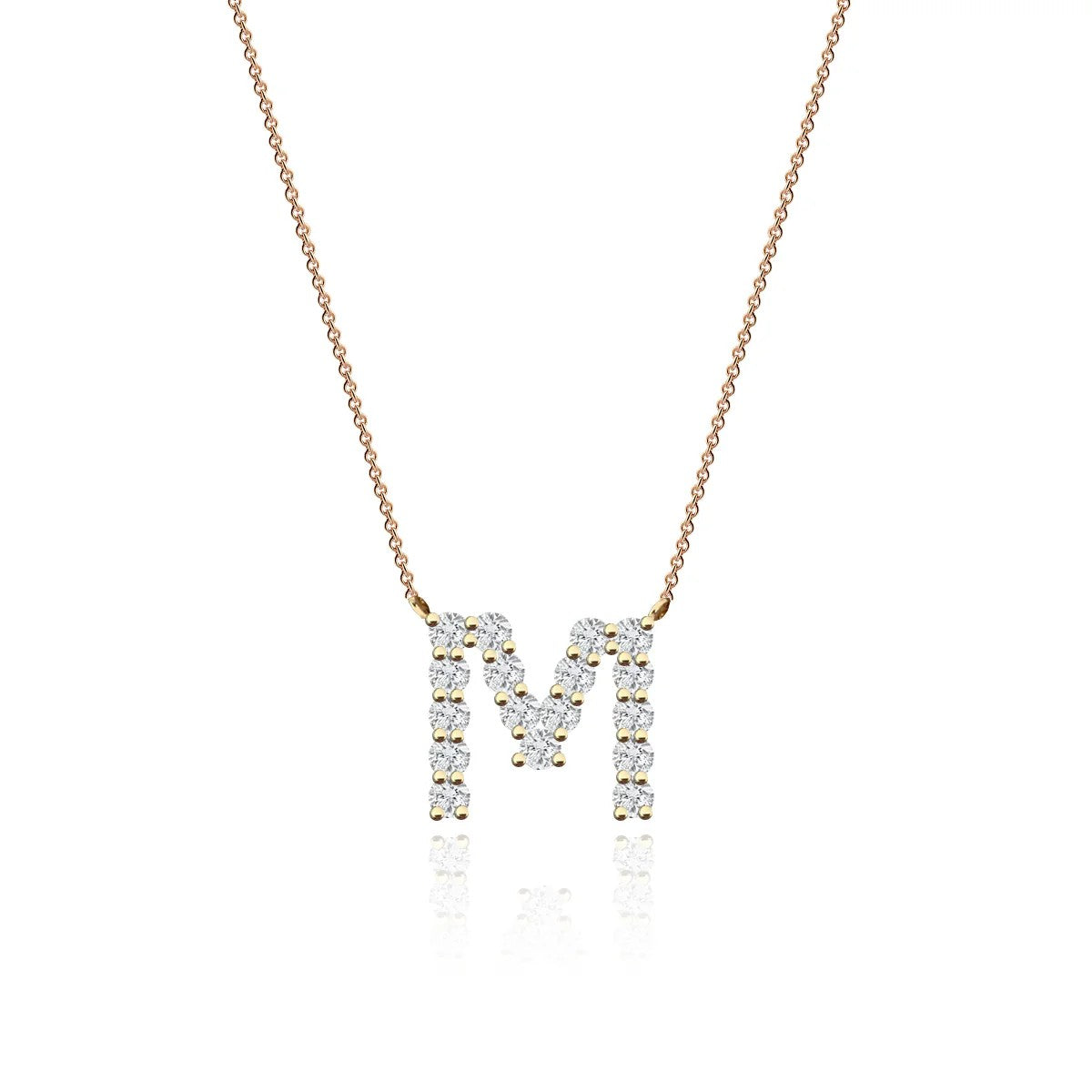 Colar Inicial de Diamantes