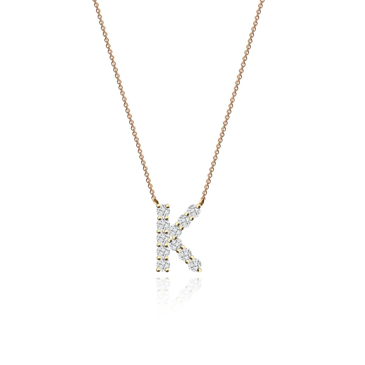 Colar Inicial de Diamantes