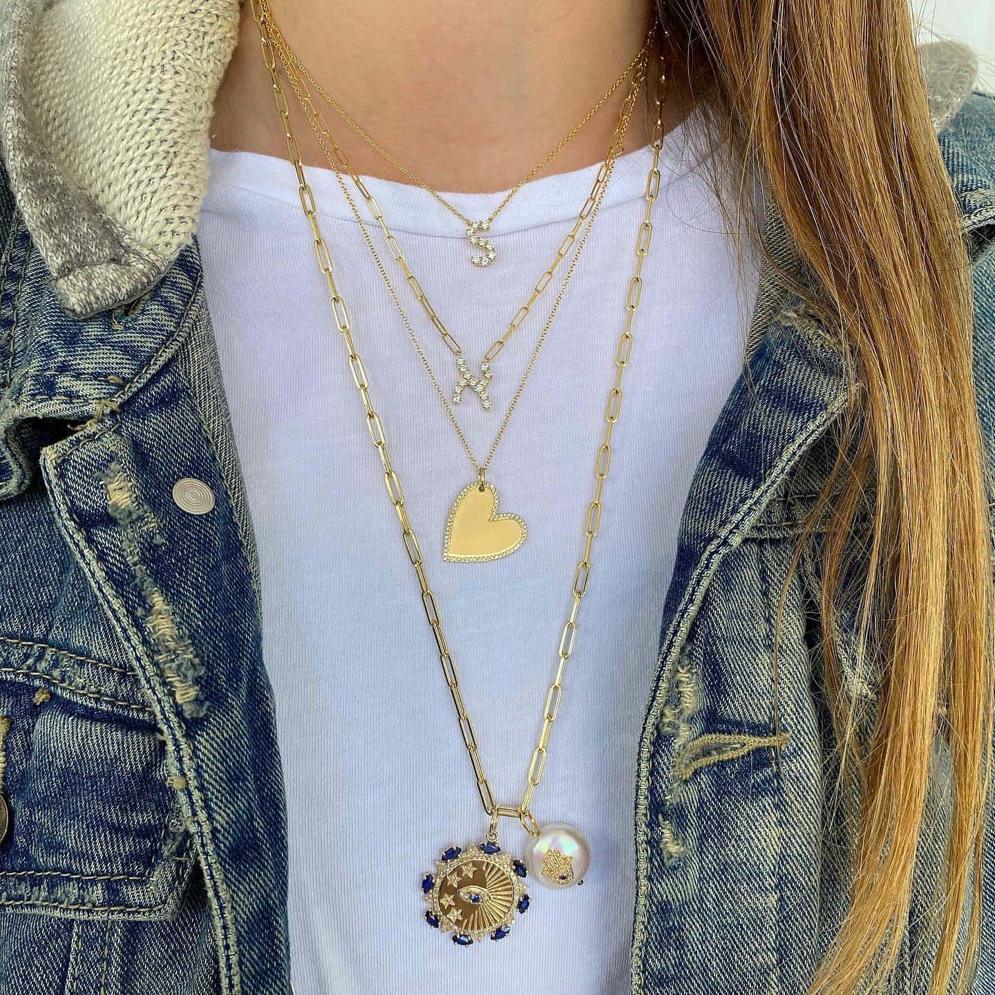 Colar Inicial de Diamantes