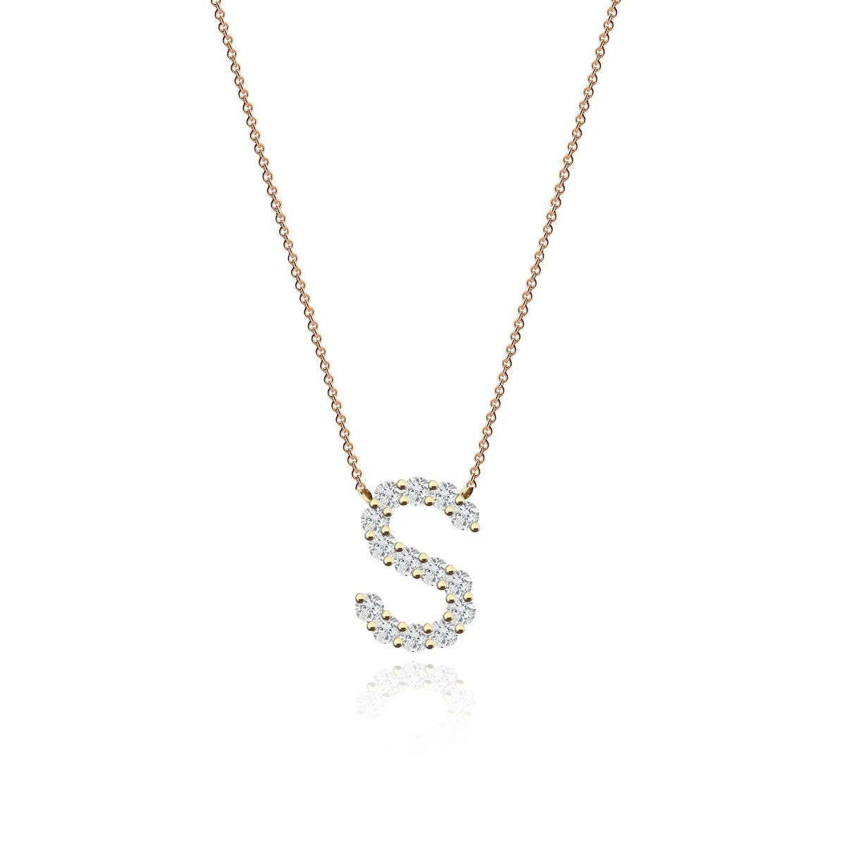 Colar Inicial de Diamantes