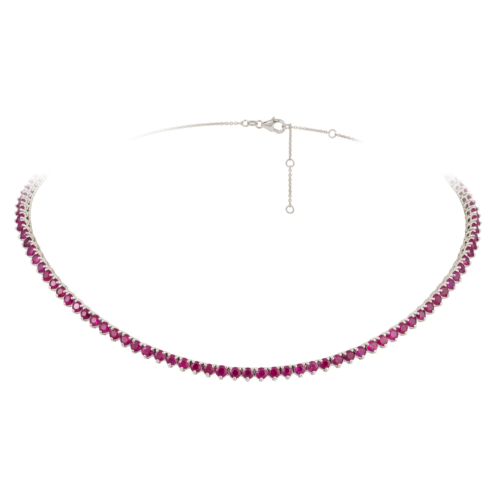 Colar Meia Riviera Rubi 9.82cts