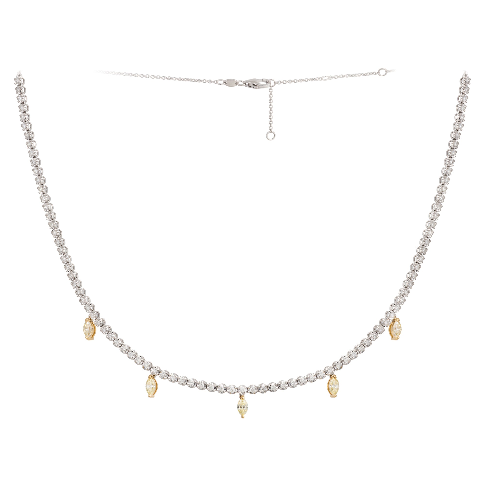 Colar Riviera com Gotas de Fancy Yellow 2.03cts