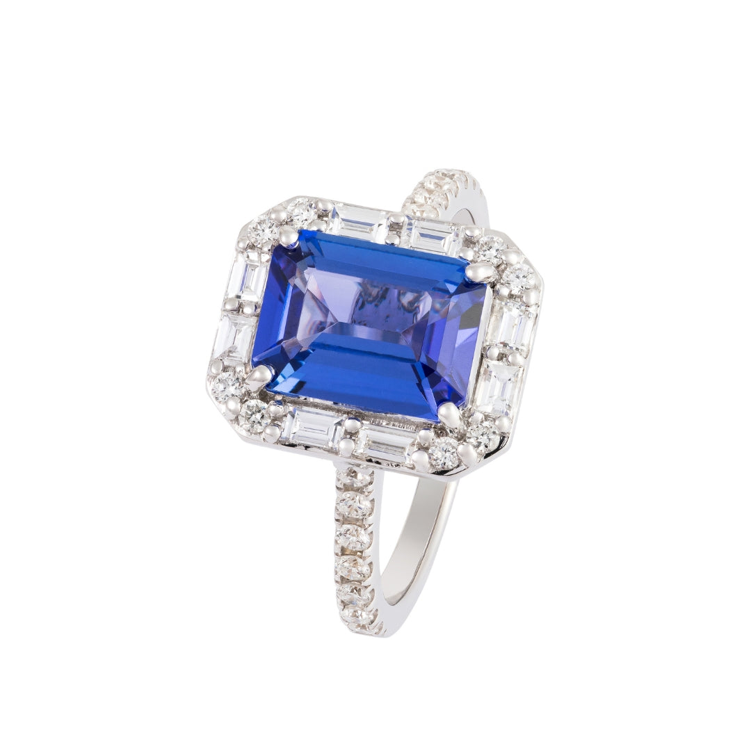 Anel em Tanzanitas 2.17cts