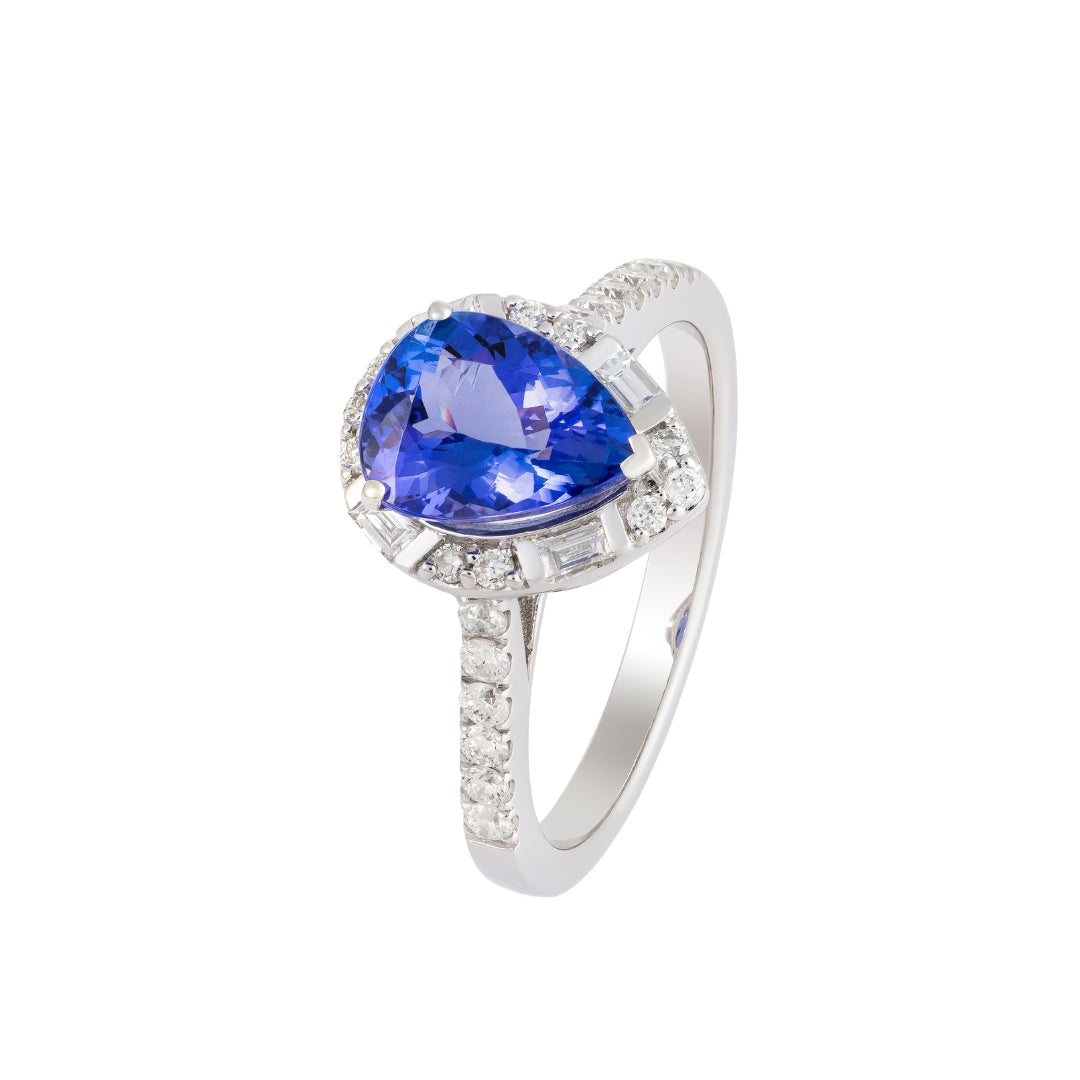 Anel Gota em Tanzanita 1.90cts