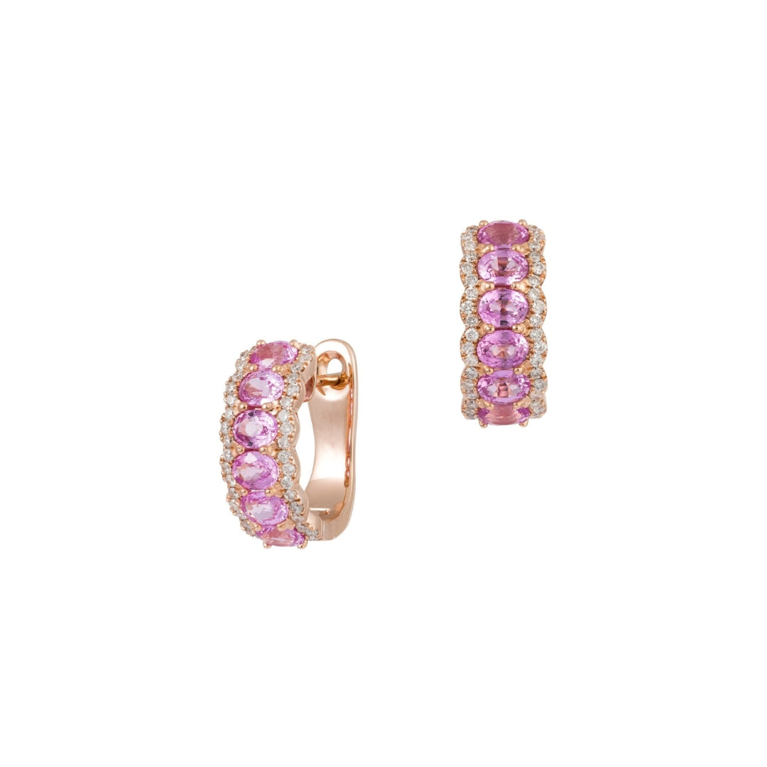Argolas em Safira Rosa