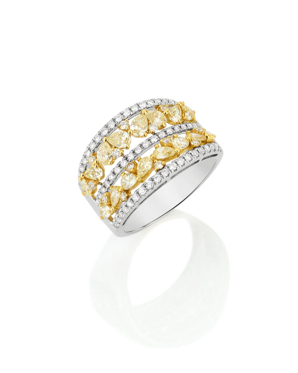 Anel Gotas Fancy Yellow