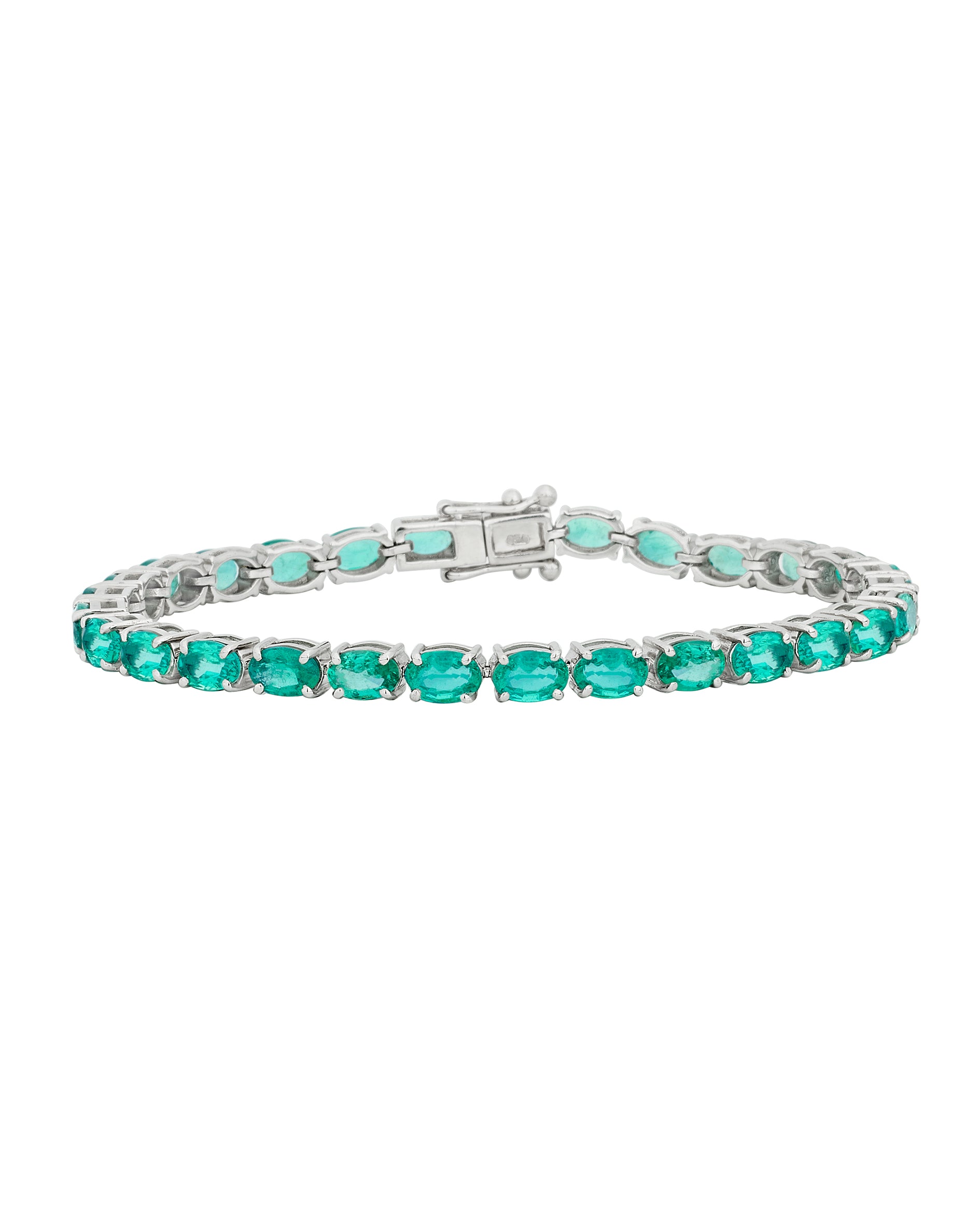 Pulseira Riviera em Esmeraldas 12cts
